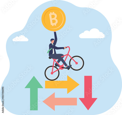 illustration of securing bitcoin assets from potential losses due to uncertain financial policy

