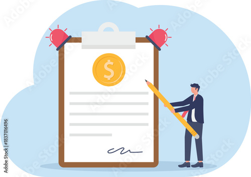 illustration of approval in settling bills that burden the company
