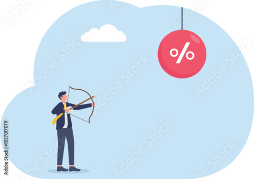 illustration of targeting a business product at a specific price with discount promo

