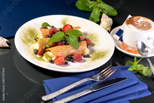 sweet salad with quinoa berries and cheese