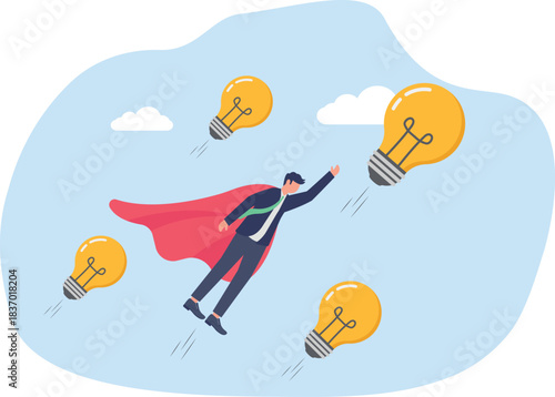 illustration of high-performing employees try to enhance company performance related to business ideas
