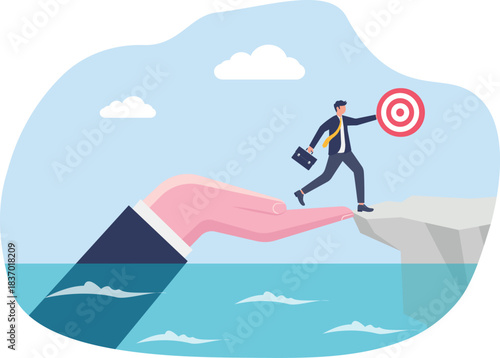 illustration of third-party assistance in achieving predetermined business targets
