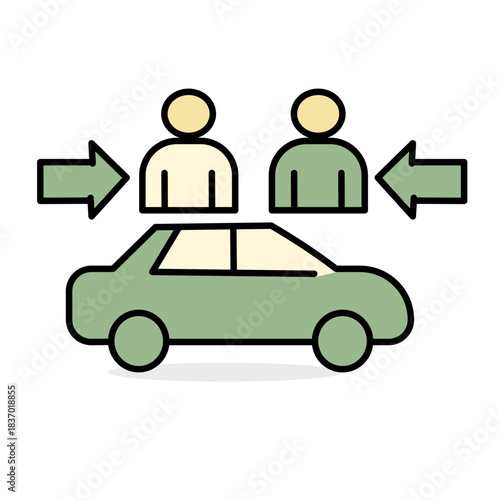 Sustainable Carpooling and Ride Sharing Concept