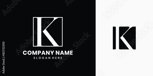 Monogram letter K logo design