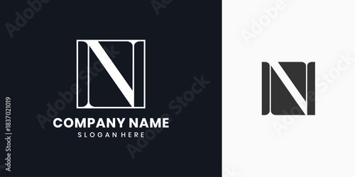 Monogram letter N logo design