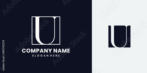 Monogram letter U logo design