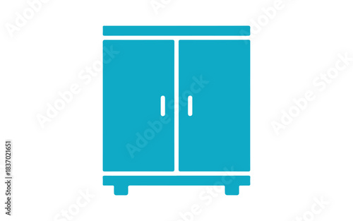 Vector representation of a cupboard. Logotype