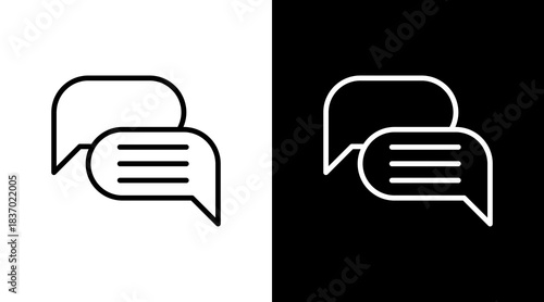 Comment Bubble  White Icon Set Design