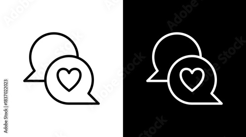 Chat Box  White Icon Set Design