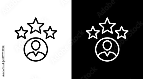 Customer Satisfaction  White Icon Set Design