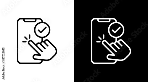 User Experience  White Icon Set Design