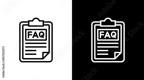 Faq  White Icon Set Design