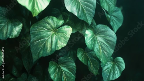 Video A detailed view of a bunch of green leaves