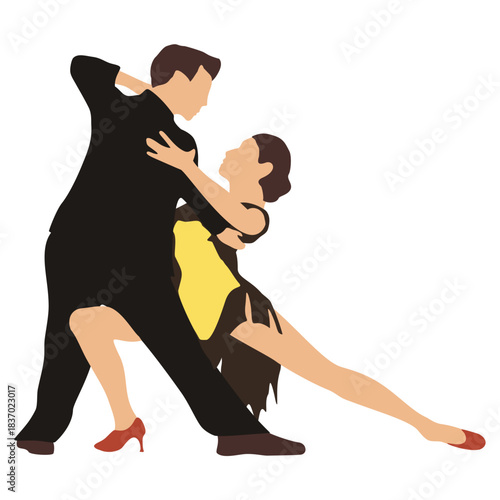 couple salsa dancers vector illustration concept