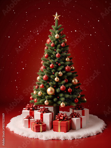 christmas tree with gifts