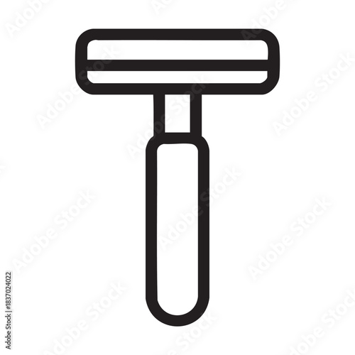 Simple razor shaving tool outline icon for personal grooming and hair removal symbol
