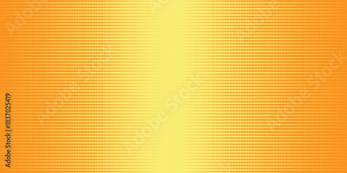 Yellow orange halftone pattern. Retro comic gradient background. Square pixilated dot cartoon texture.vector eps10.