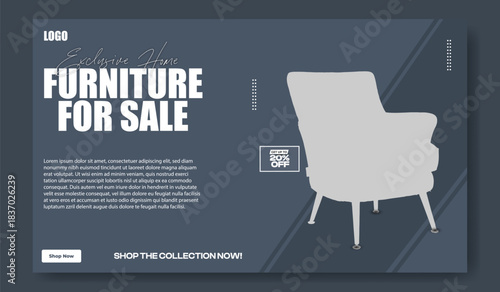 Modern home decor collection featuring stylish furniture and interior design ideas with discount offer.
Modern furniture for sale advertisement with 20 percent off discount and lifestyle images showca