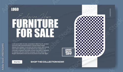 Modern home decor collection featuring stylish furniture and interior design ideas with discount offer.
Modern furniture for sale advertisement with 20 percent off discount and lifestyle images showca