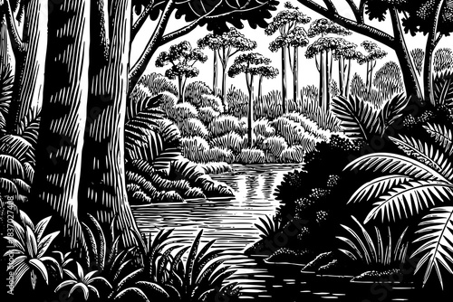 The Amazon Rainforest thrives with dense green canopy, powerful rivers, and extraordinary biodiversity, forming one of the most vital natural regions on the planet