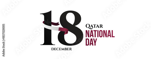 Qatar National Day concept Vector Illustration.