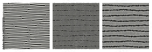 Schilderij op canvas Seamless patterns set