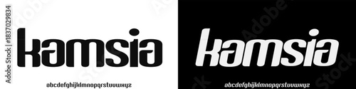 Kamsia Elegant alphabet letters font logo. Typography luxury classic lettering serif italic fonts decorative wedding vintage retro logos. vector illustration