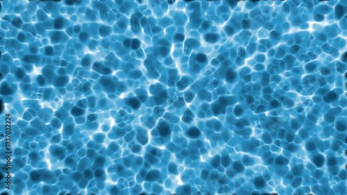 Blue Water Surface Animation with Light Reflections and Ripple Effects