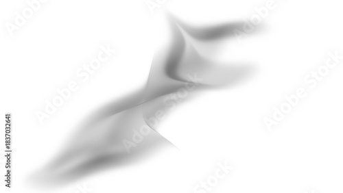 Black smoke effect isolated on a transparent background 