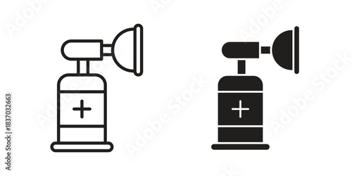 Anesthesia icons symbol, logo illustration. Vector graphics set