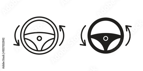 Autopilot icons symbol, logo illustration. Vector graphics set