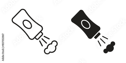 Baby powder icons symbol, logo illustration. Vector graphics set