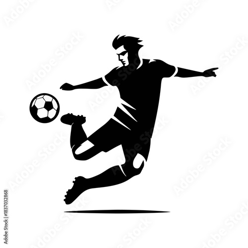 Football Player Black Vector Icon