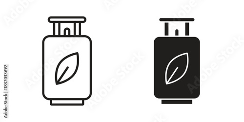 Biogas icons symbol, logo illustration. Vector graphics set