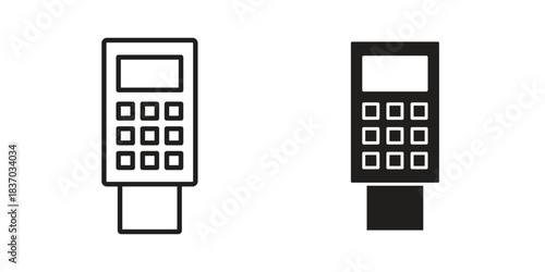 Card machine icons symbol, logo illustration. Vector graphics set