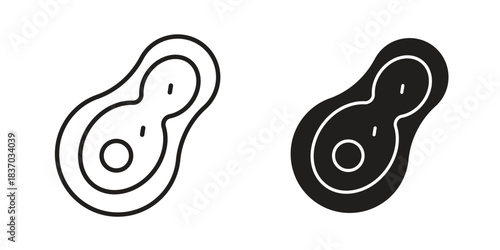Cell division icons symbol, logo illustration. Vector graphics set
