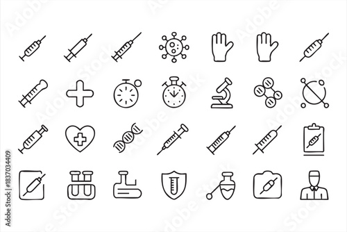 Virus, syringe, and diagnostic tool vector set