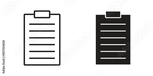 Clipboard icons symbol, logo illustration. Vector graphics set