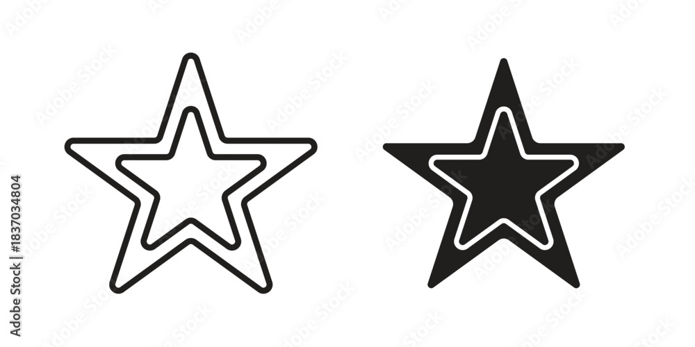 Fototapeta premium Cookie cutter icons symbol, logo illustration. Vector graphics set