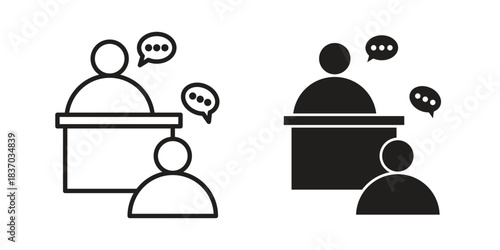 Counselling icons symbol, logo illustration. Vector graphics set