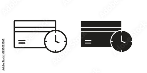 Credit history icons symbol, logo illustration. Vector graphics set