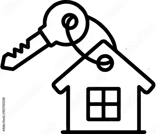 Silhuotte 
For house and key