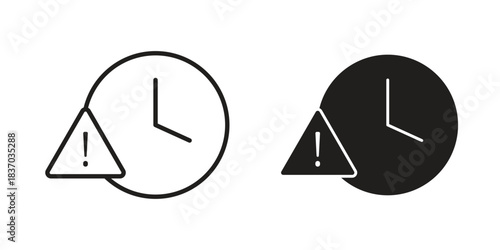 Delay icons symbol, logo illustration. Vector graphics set