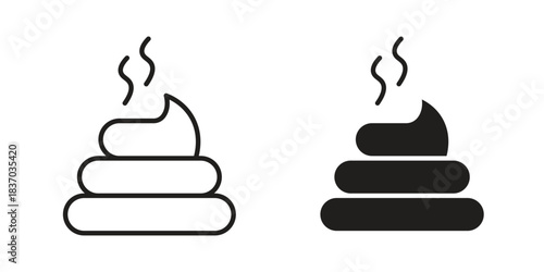 Dung icons symbol, logo illustration. Vector graphics set