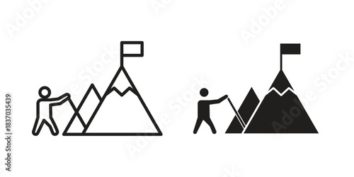 Effort icons symbol, logo illustration. Vector graphics set