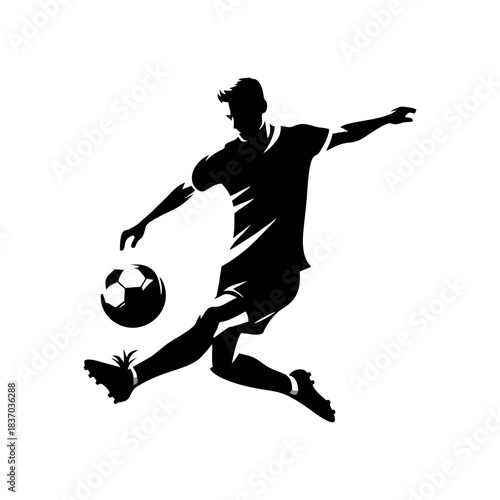 Football Player Black Vector ...