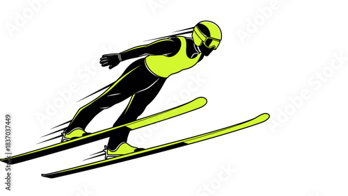 Dynamic speed skater in aerodynamic black suit leans low for maximum velocity during intense competition