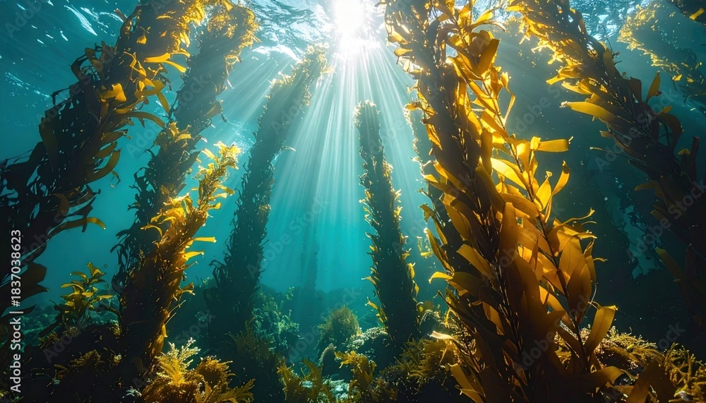 Obraz premium Kelp forest Sunlight.