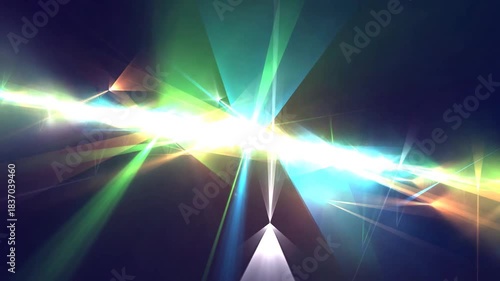 Animated background of glowing triangles of varying sizes