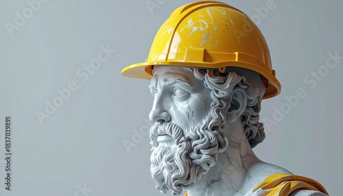 Statue with Hard Hat.